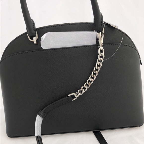 NWT Michael Kors Emmy LargeSatchel Crossbody Black - Picture 5 of 8